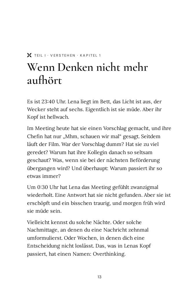 Beispielseite: Jedes Kapitel beginnt mit einer Szene aus dem Alltag