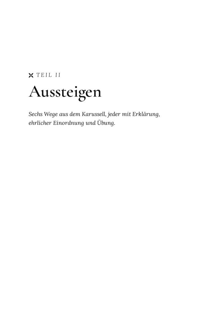 Beispielseite: Teil II: Aussteigen