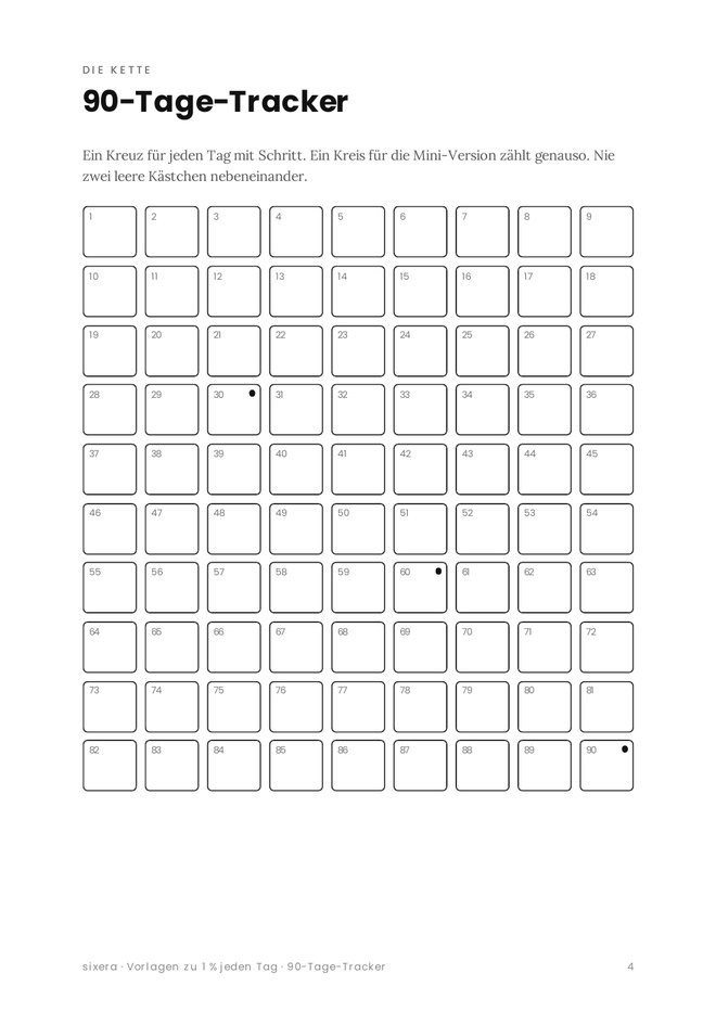 Vorlage: 90-Tage-Tracker