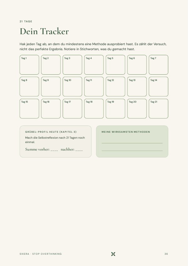Beispielseite: Der 21-Tage-Tracker